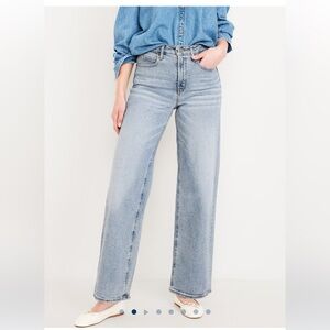 Old Navy Extra high Rise Sky-Hi Wide Leg Jeans Denim
